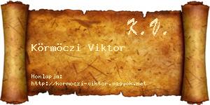 Körmöczi Viktor névjegykártya